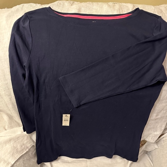 NWT Talbots navy blue Crewneck 3/4 sleeve tee - Picture 2 of 4